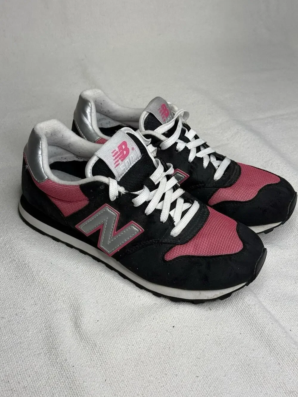 New Balance 373GP Black Pink Mesh Suede Sneakers Women’s 8.5